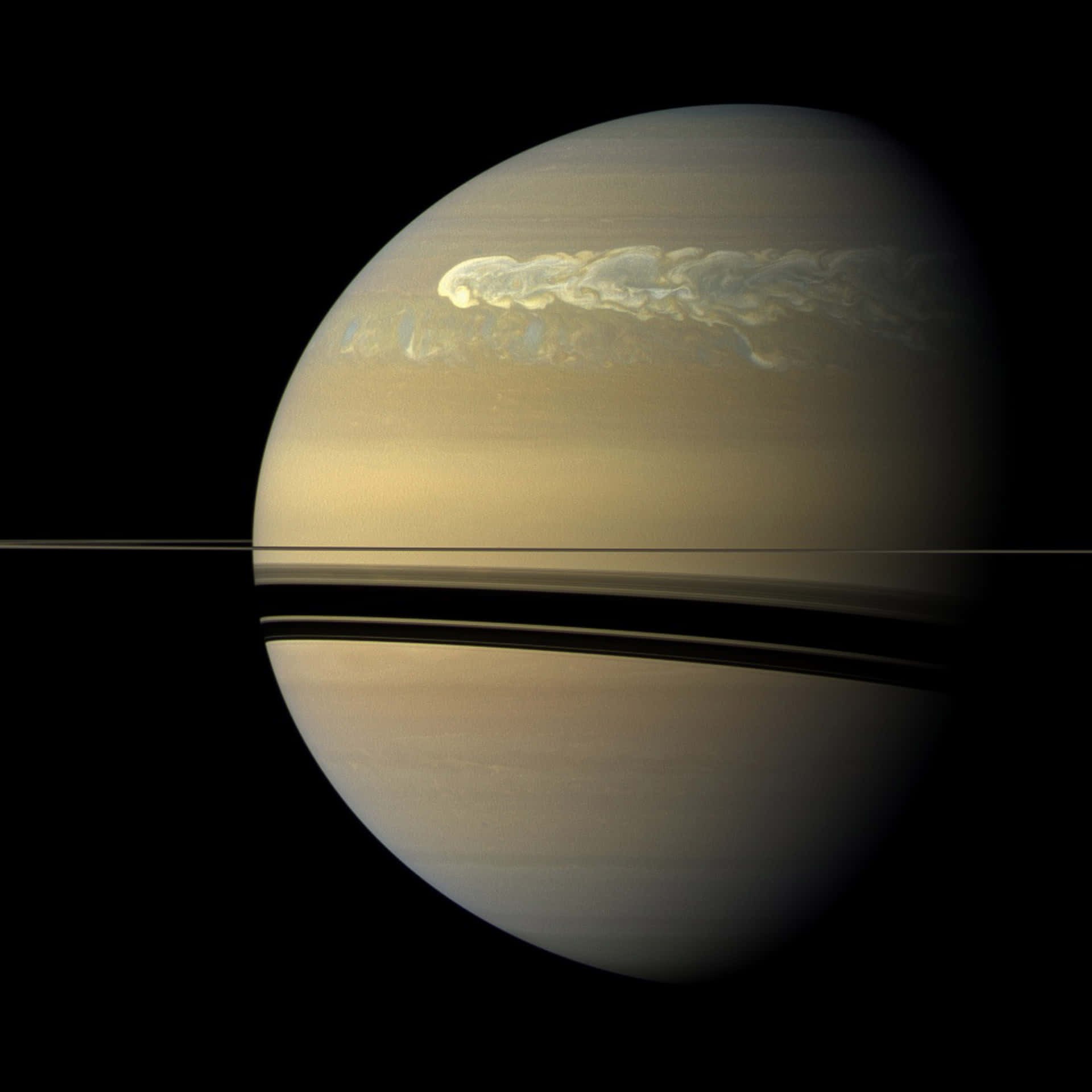 Denmajestætiske Skønhed Af Saturn.