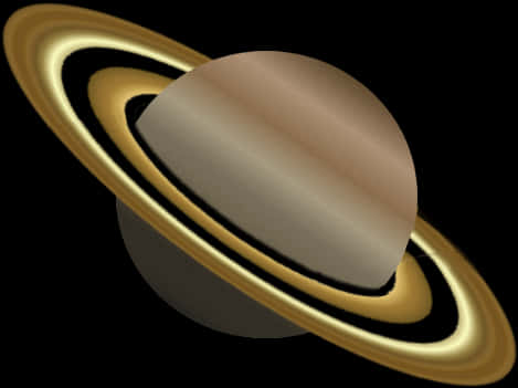 Saturn Planet Rings Illustration PNG