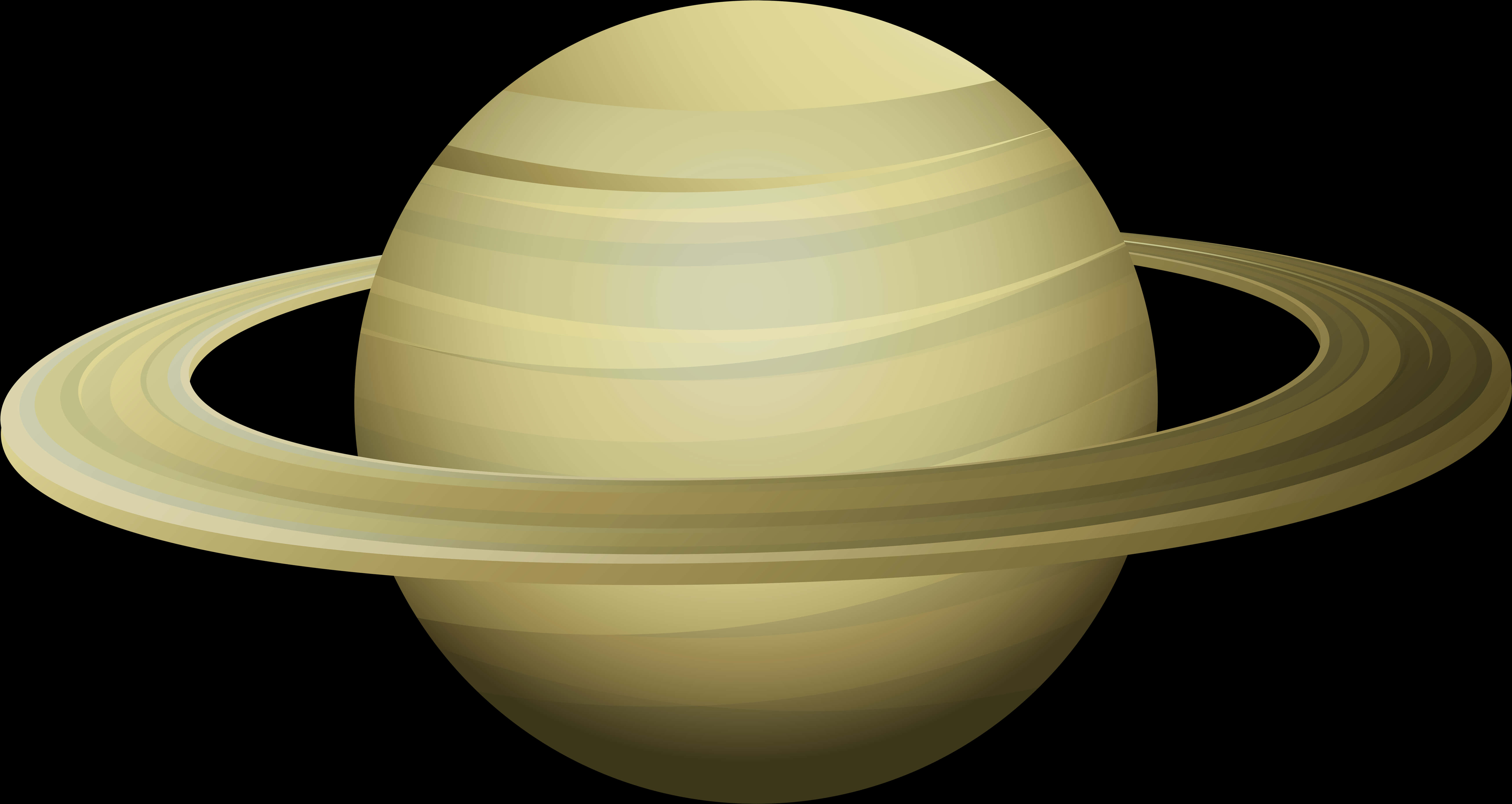 Saturn Planet Rings Illustration PNG