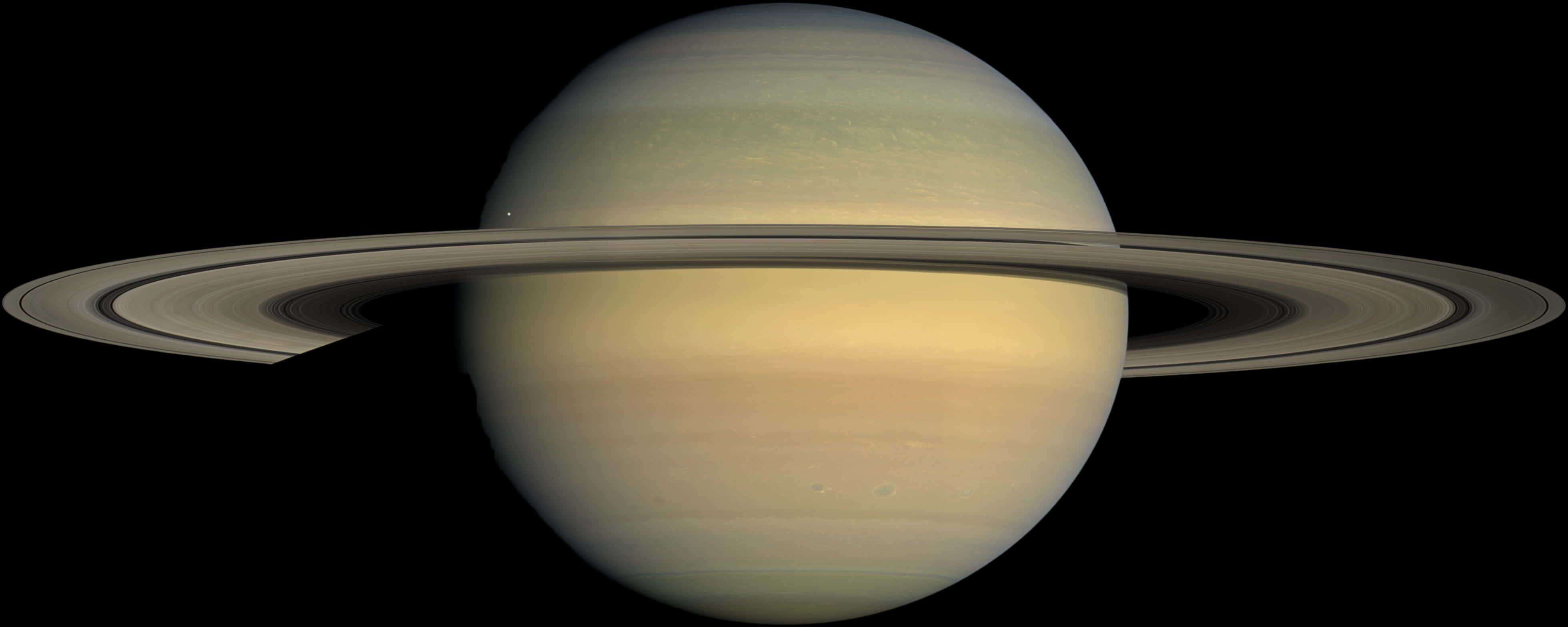 Saturn Planet Rings Space View PNG