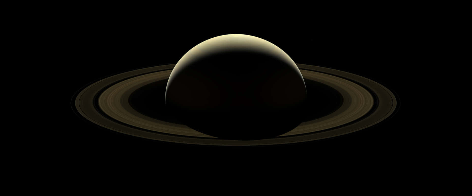 Saturn Silhouette Against Sunlight Wallpaper