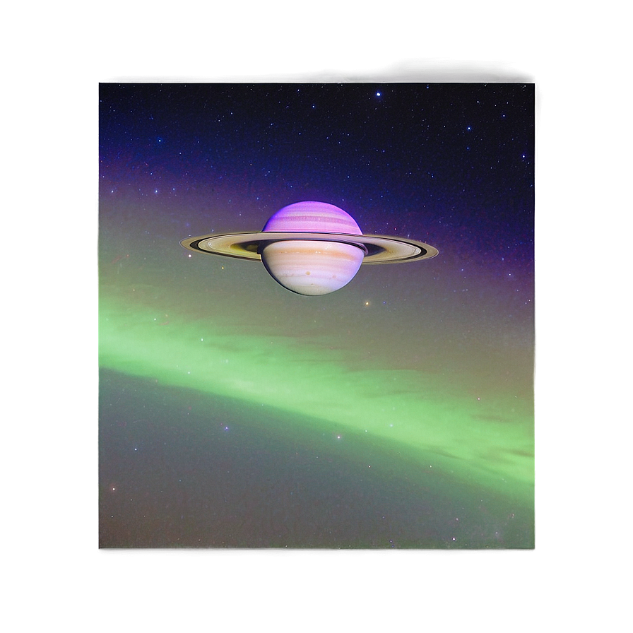 Download Saturn With Aurora Png 05212024 | Wallpapers.com