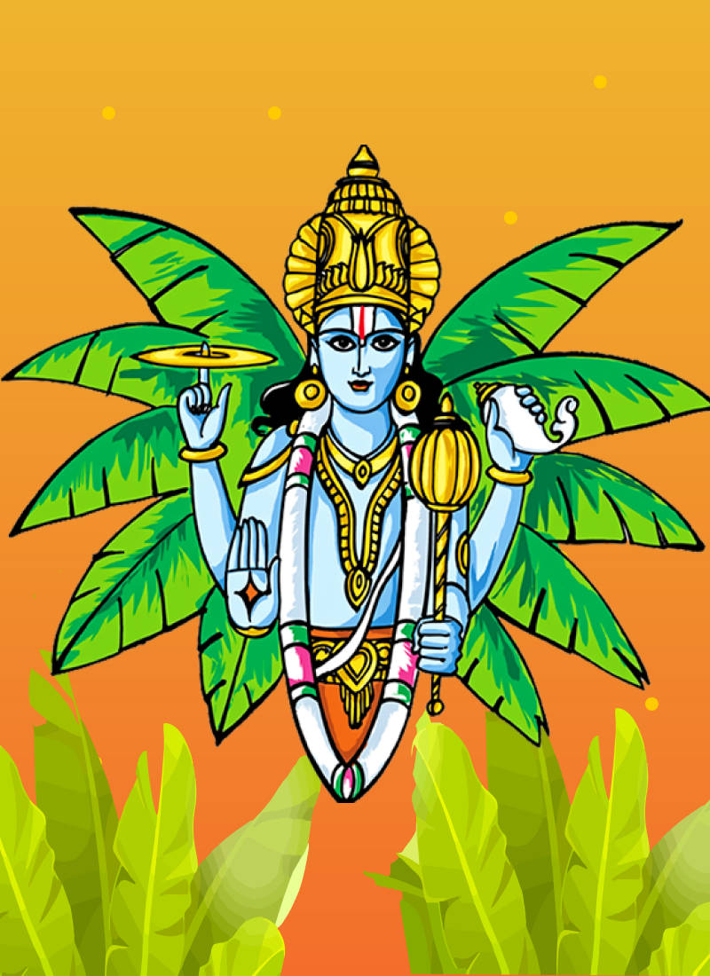 Download Satyanarayana Swamy Yellow Background Wallpaper ...