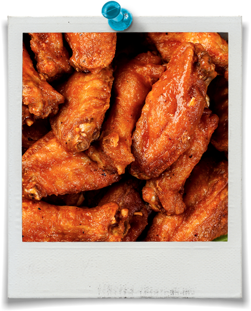 Saucy Chicken Wings Polaroid PNG