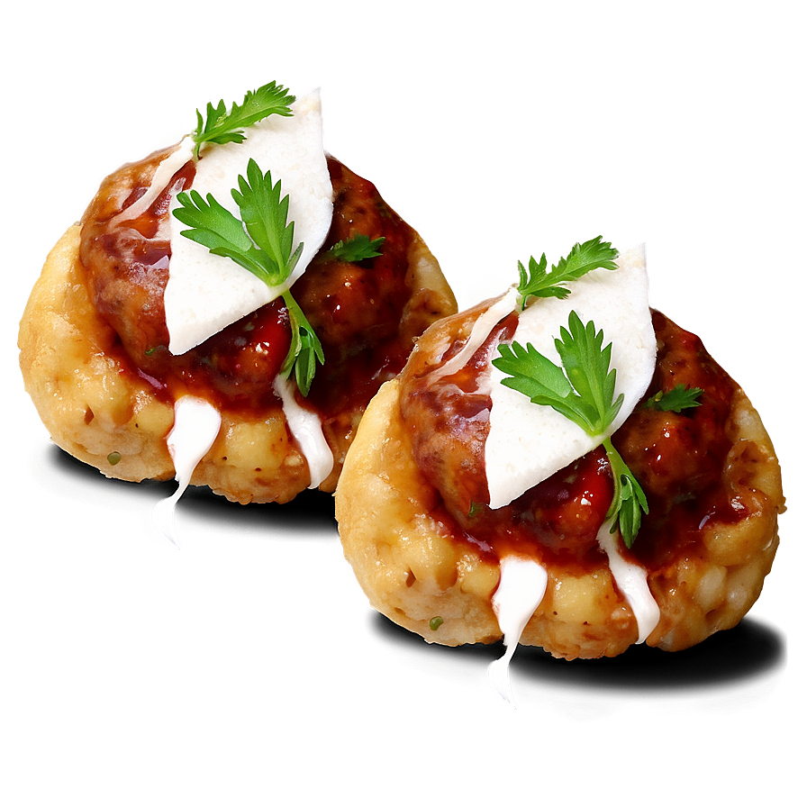 Saucy Meatballswith Creamand Herbs PNG