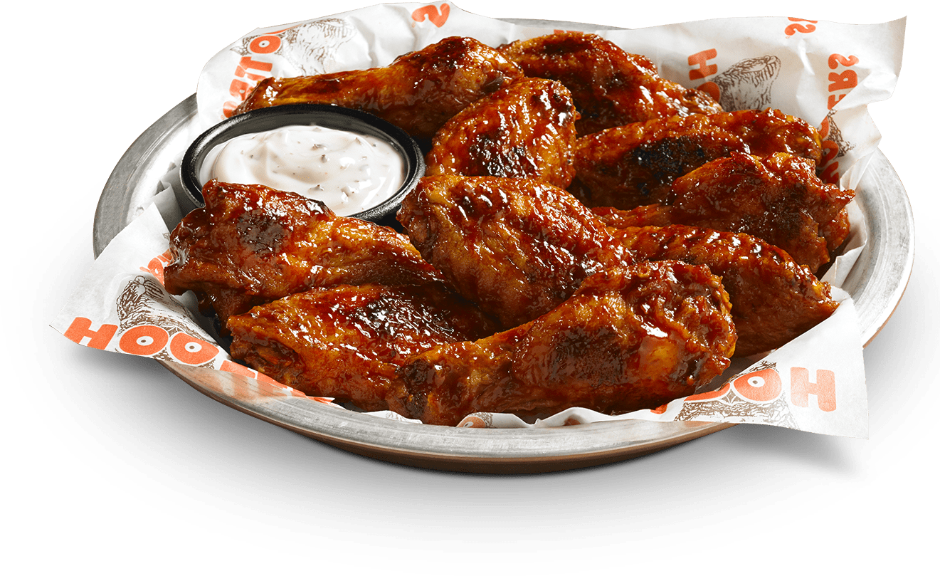 Saucy_ Chicken_ Wings_with_ Dip PNG