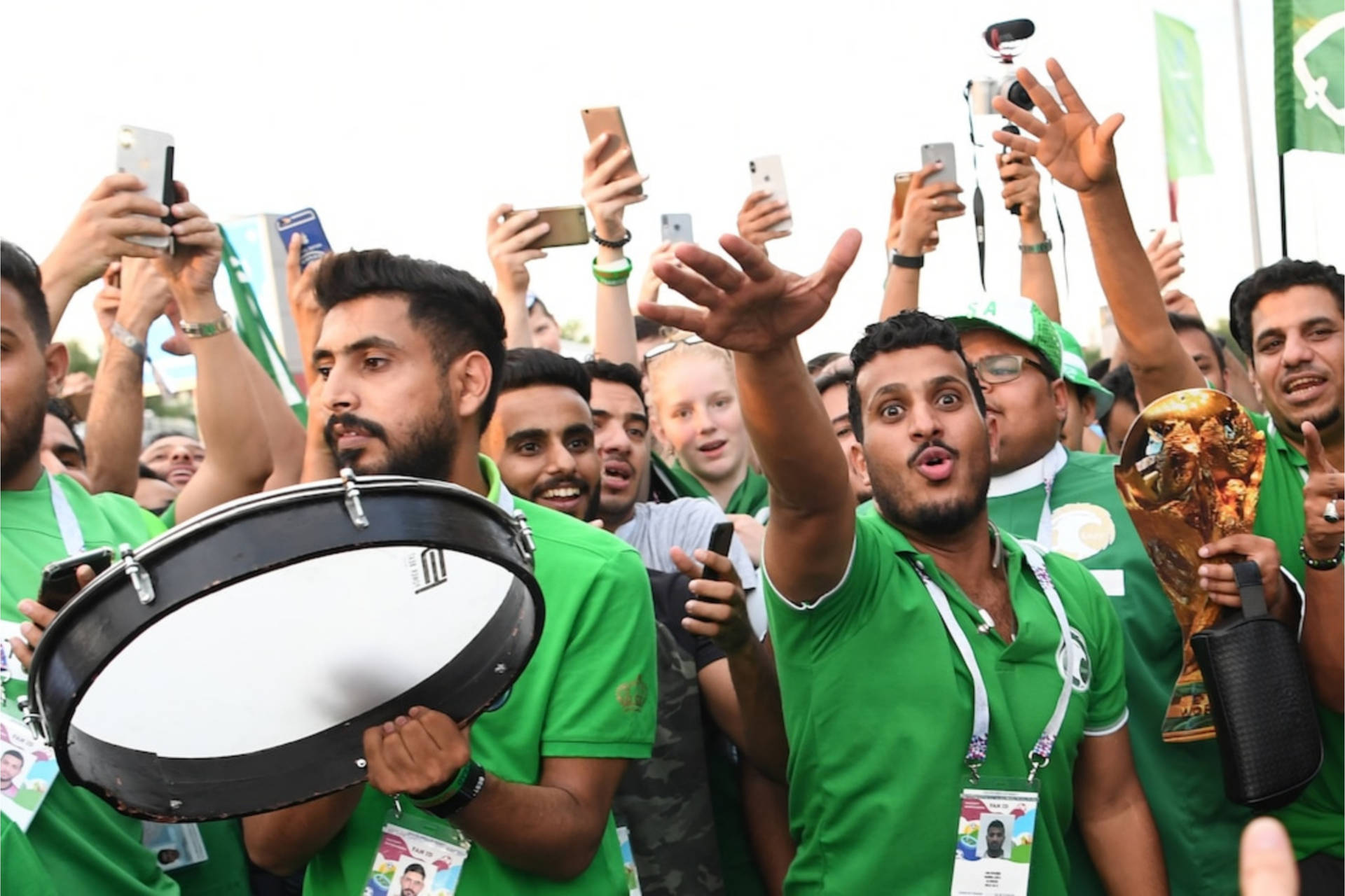 Saudi Arabia National Football Team Avid Supporters Picture