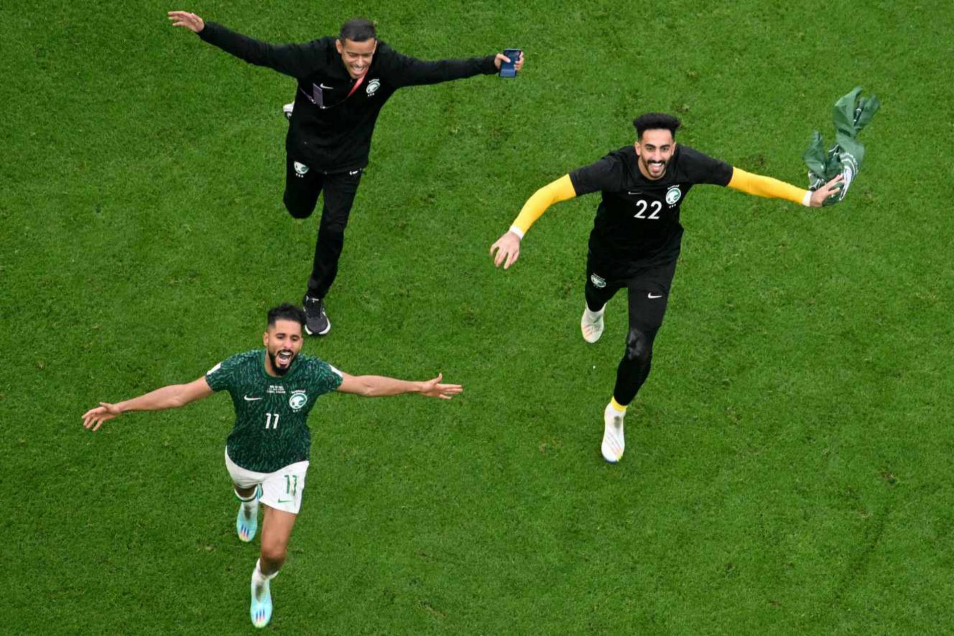 Diesaudi-arabische Fußballnationalmannschaft Besiegt Argentinien. Wallpaper