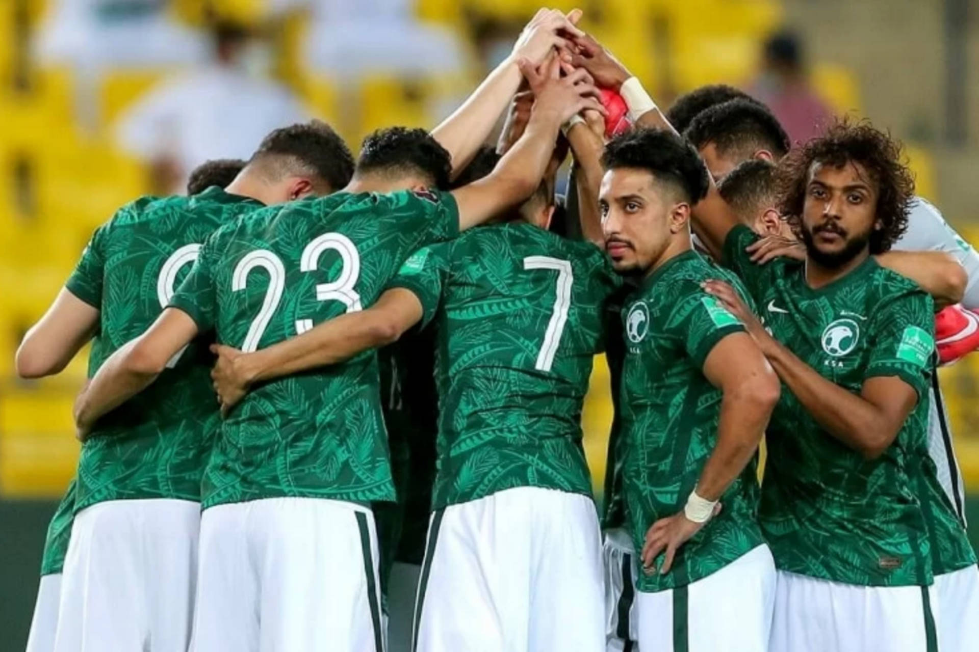 Saudi Arabia National Football Team Huddle Wallpaper