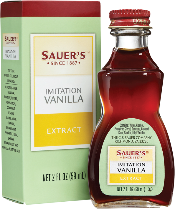Sauers Imitation Vanilla Extract Bottleand Box PNG