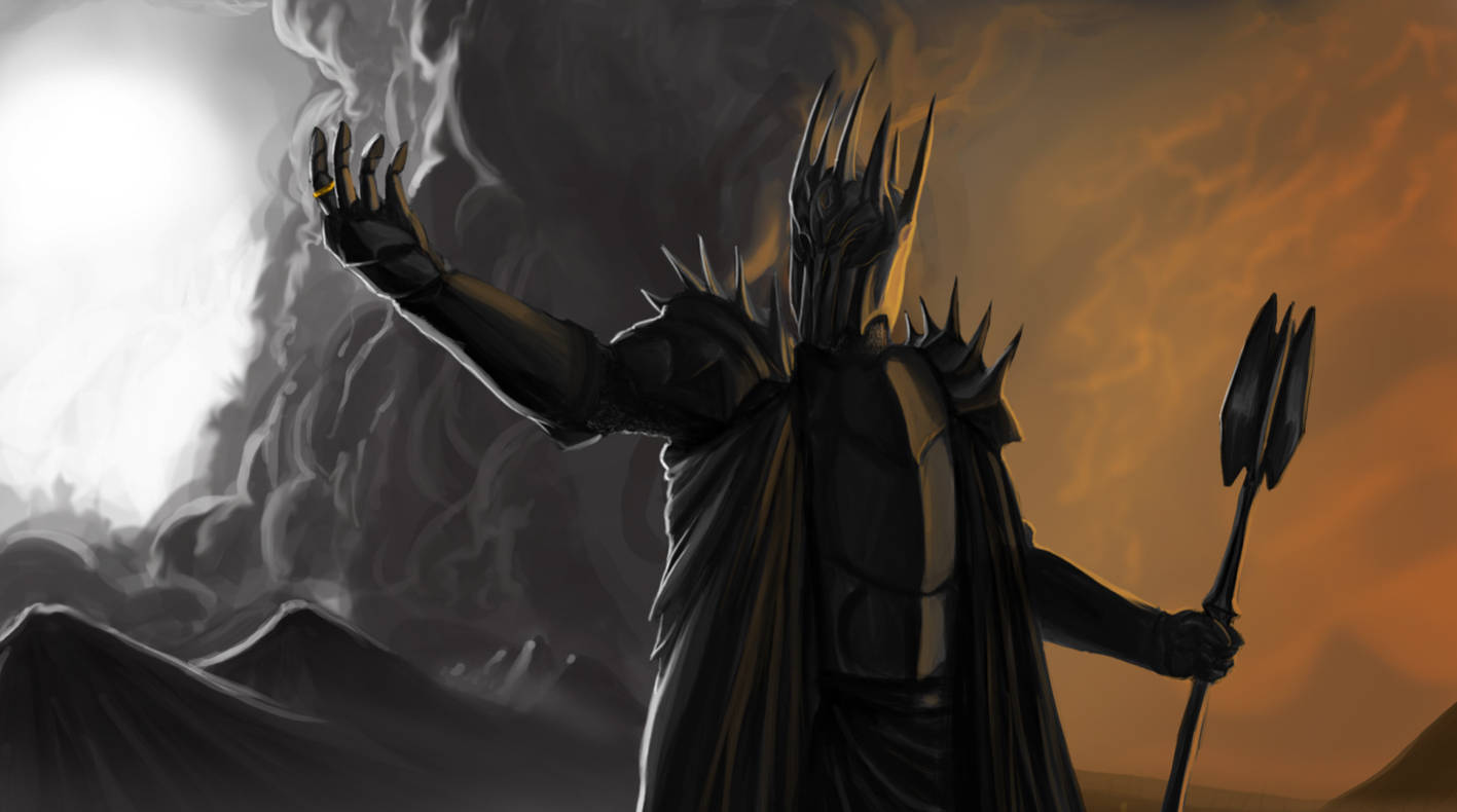 Sauron 4k Lord Of The Rings Skrivebordsbaggrund Wallpaper