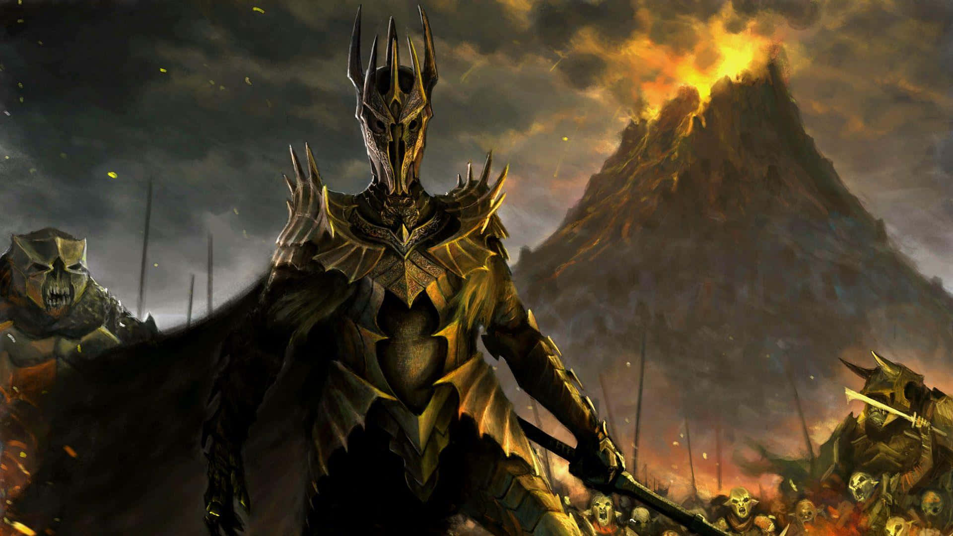 Sauron,sombra De Los Monstruos De Shadow Of War. Fondo de pantalla