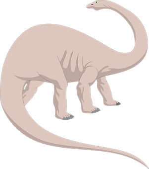 Sauropod Dinosaur Illustration PNG