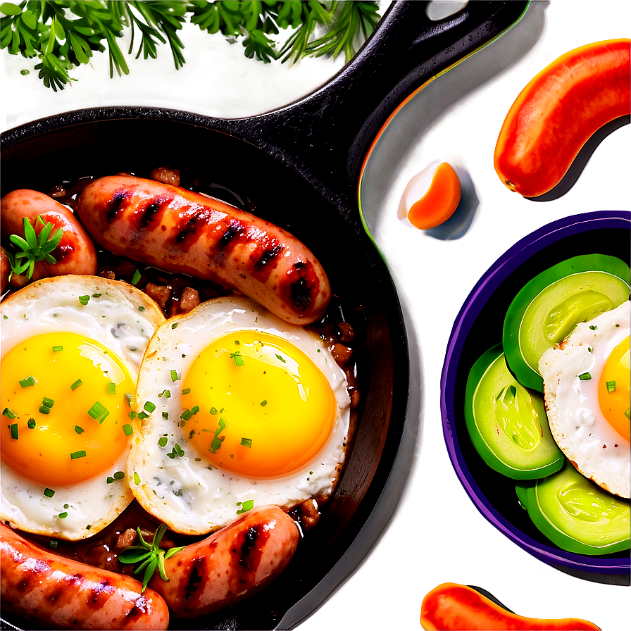 Sausage And Eggs Skillet Png 05212024 PNG