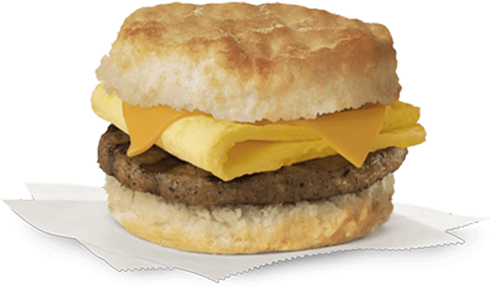 Sausage Egg Cheese Biscuit Breakfast Sandwich PNG