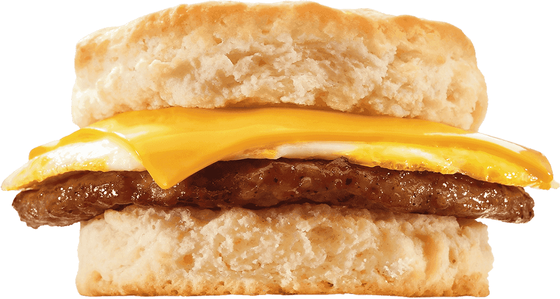 Sausage Egg Cheese Biscuit Breakfast Sandwich PNG