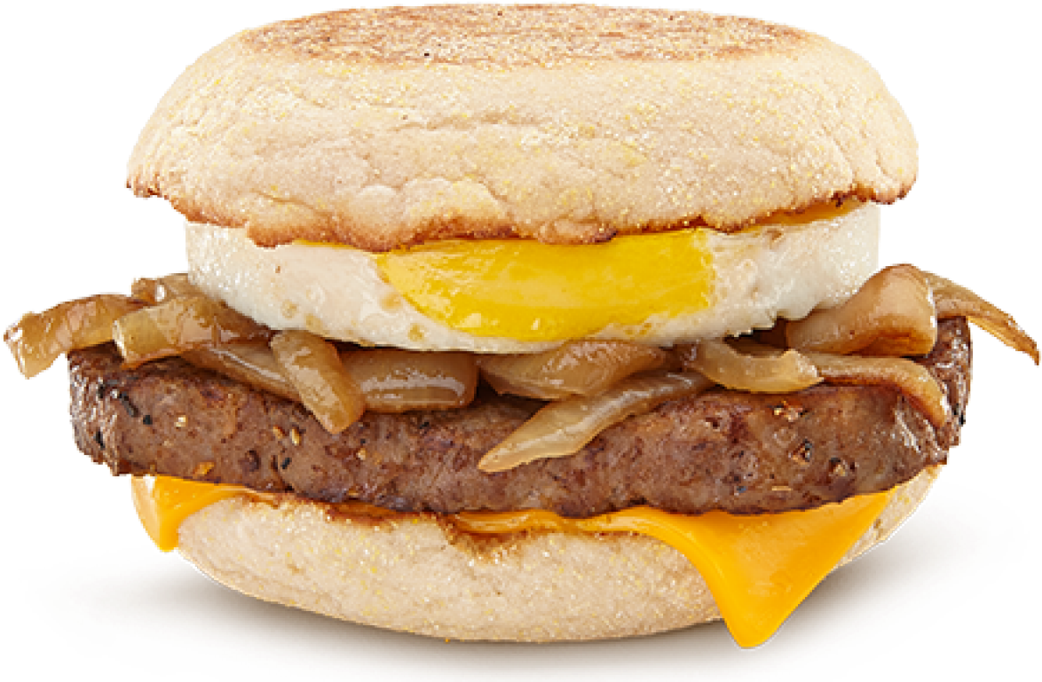 Sausage Egg Cheese Muffin Breakfast Sandwich PNG