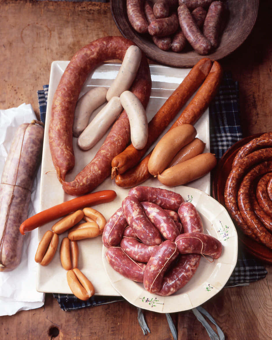 A Plate Of Sausages