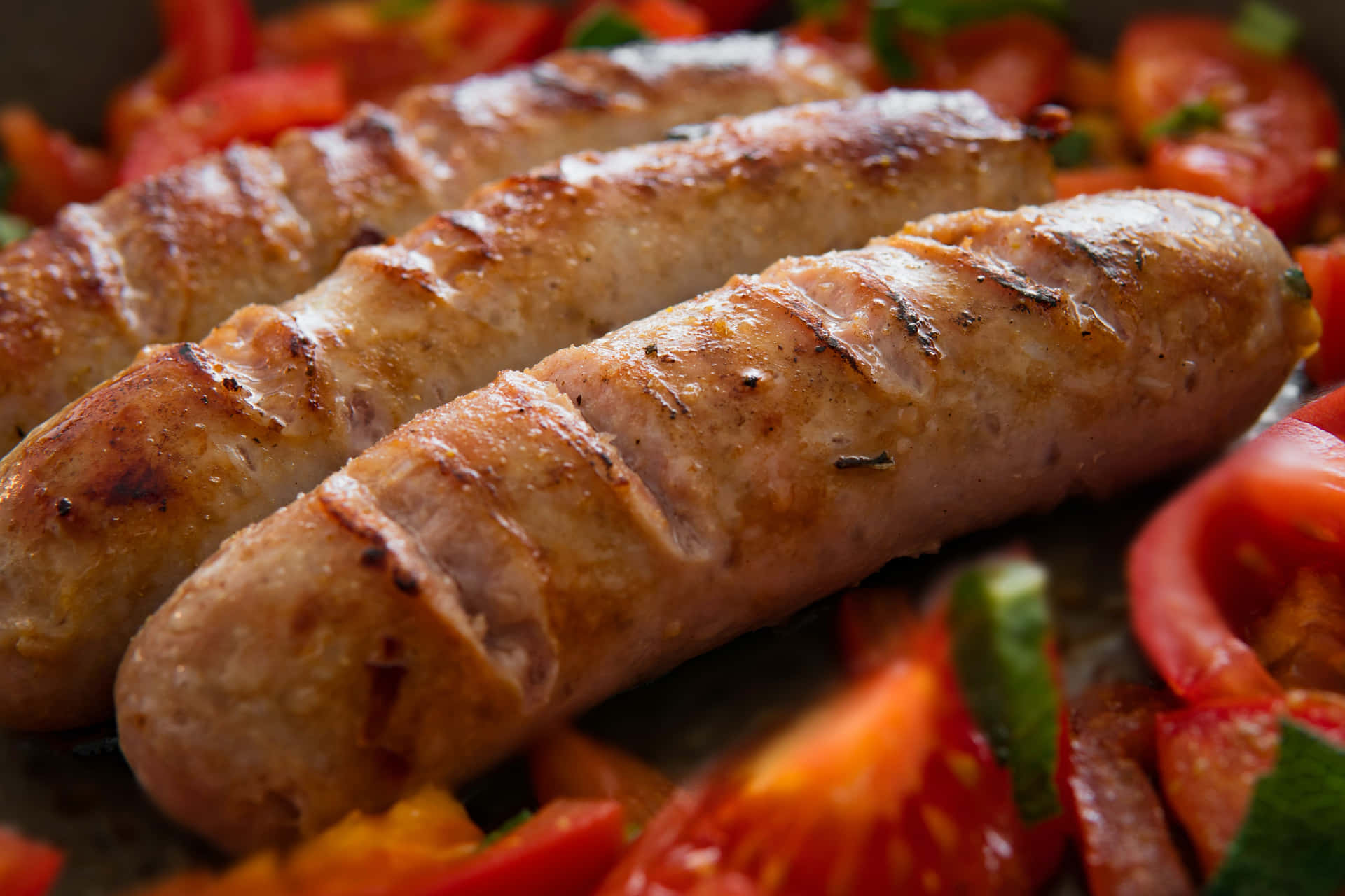 Delicious smoked sausages.