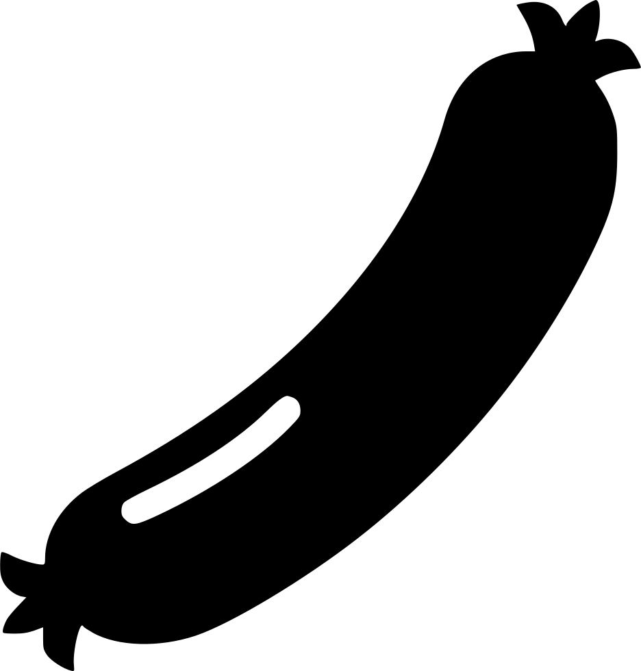 Sausage Silhouette Graphic PNG