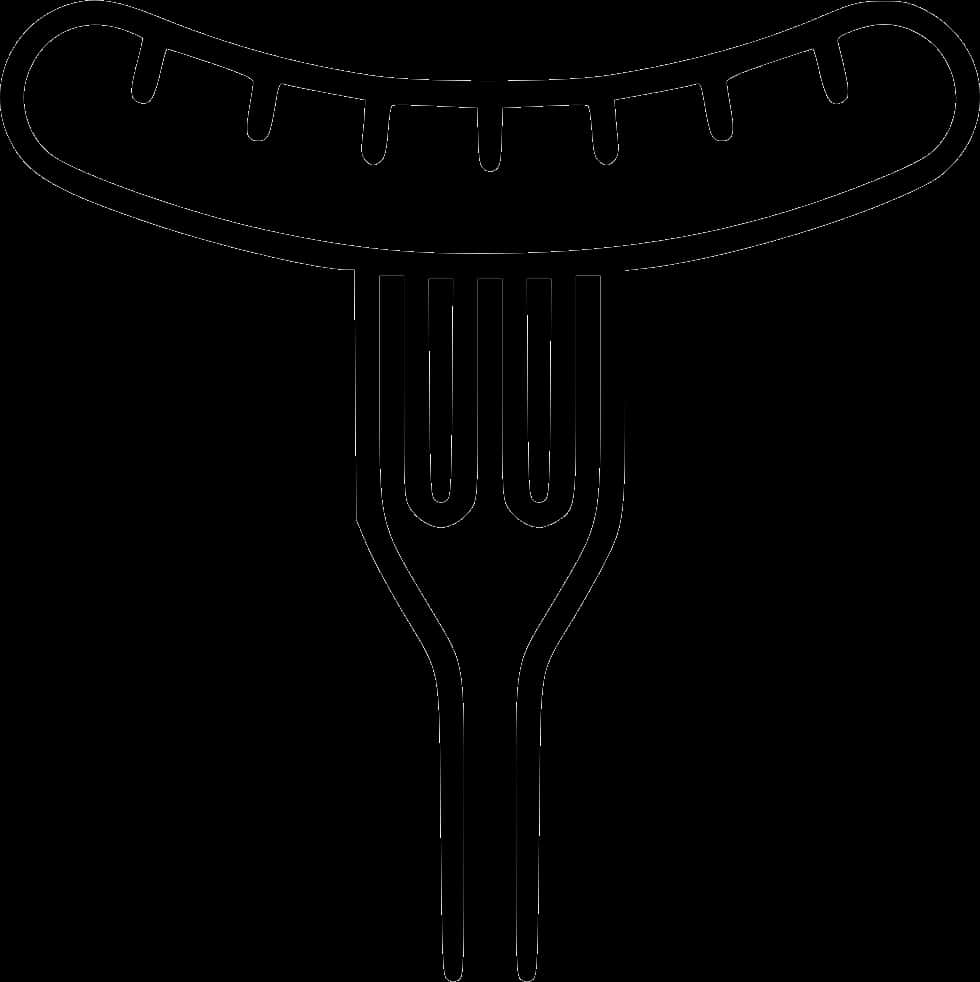 Sausageon Fork Silhouette SVG