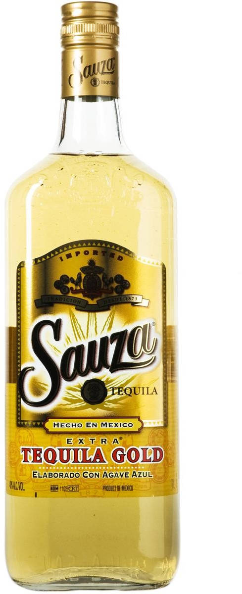 Dekorer din skærm med fart og glæde med det officielle Sauza Gold Tequila 250ml Wallpaper! Wallpaper