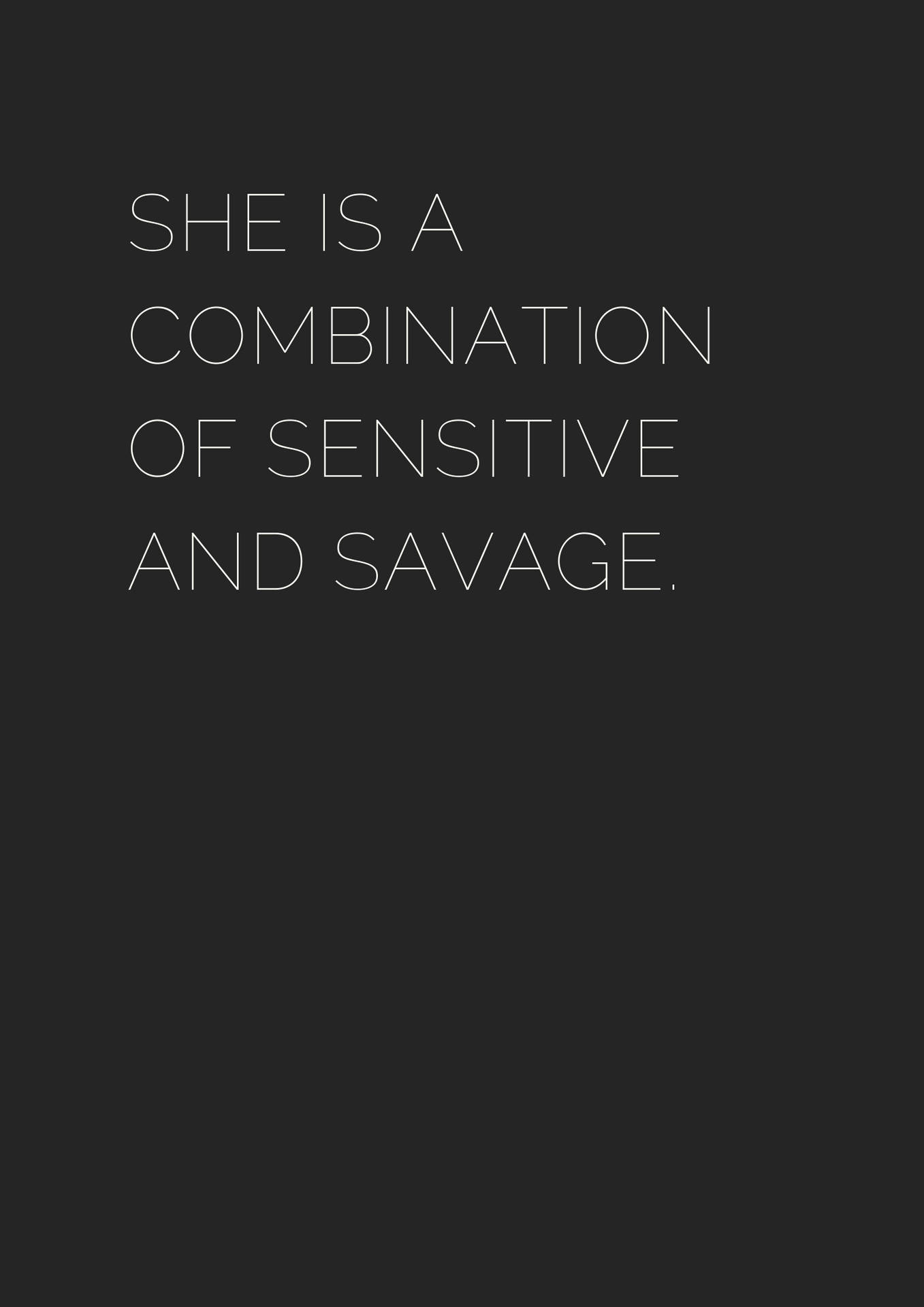Savagecombination Sensitive: Vilt Kombinerat Känsligt. Wallpaper