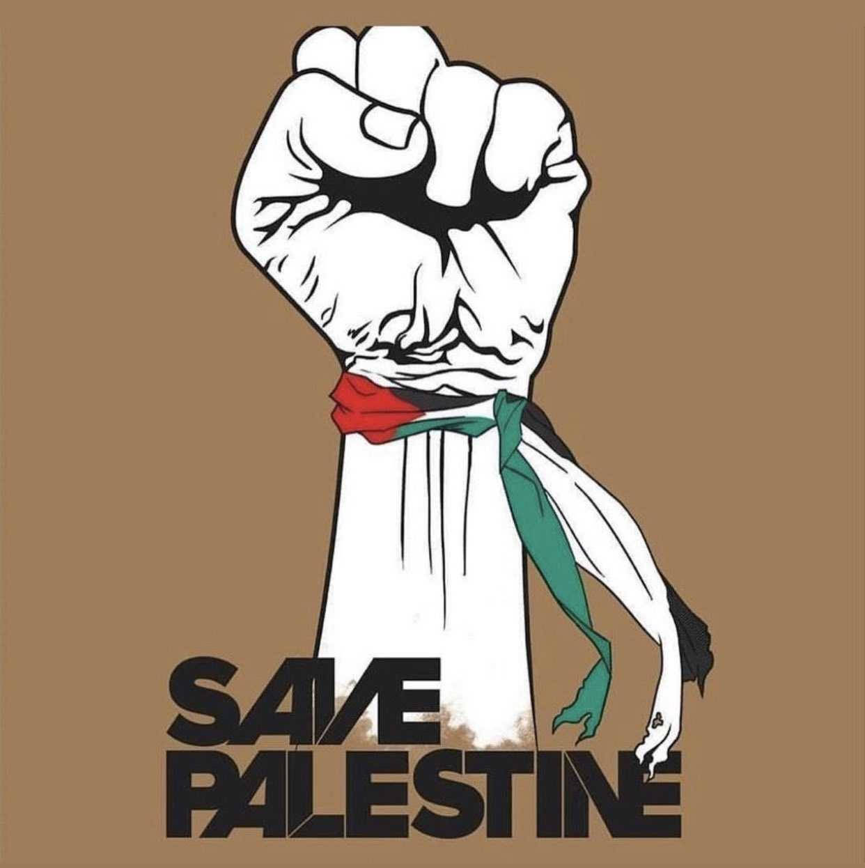 A Powerful Call to Action - Save Palestine Digitally Rendered Art Wallpaper