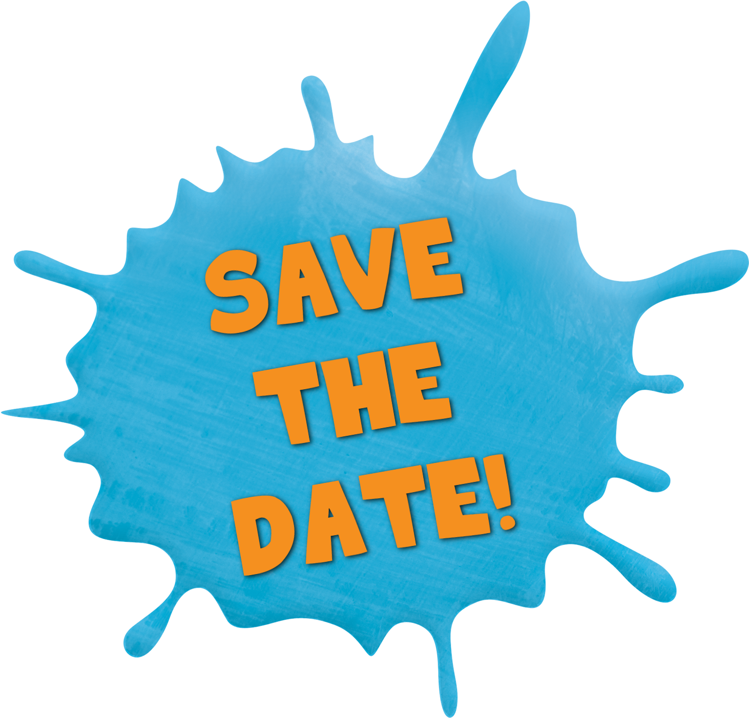 Save The Date Announcement Splash PNG