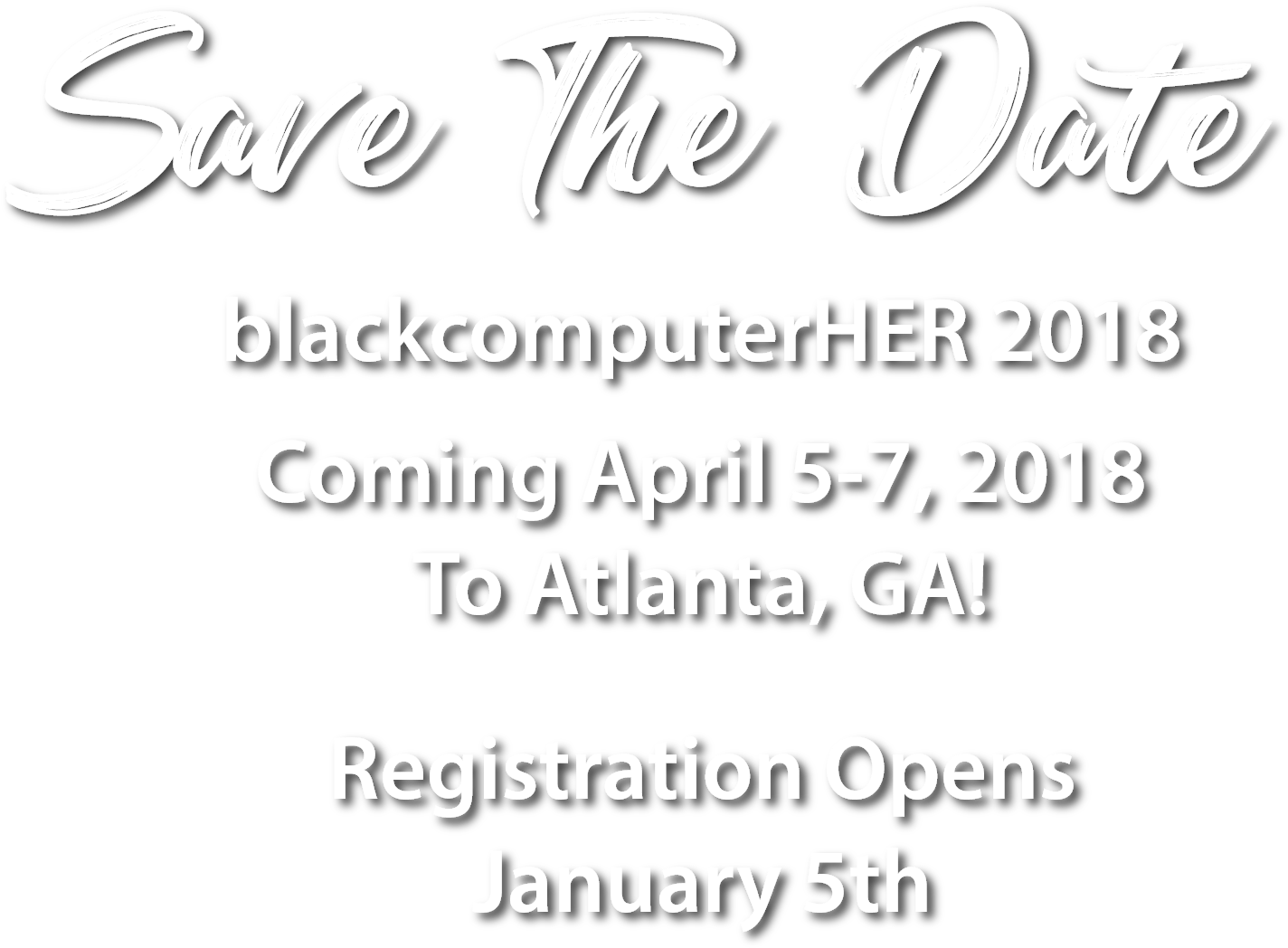 Save The Date Black Computer H E R Event2018 PNG