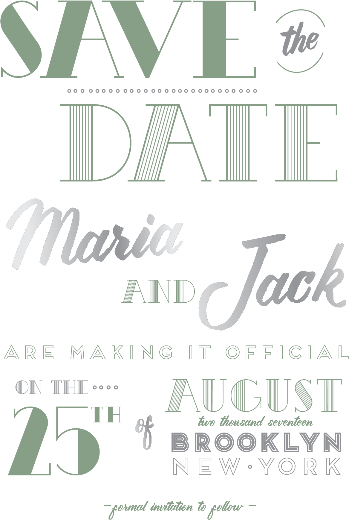 Save The Date_ Maria And Jack_ August25_ Brooklyn N Y PNG
