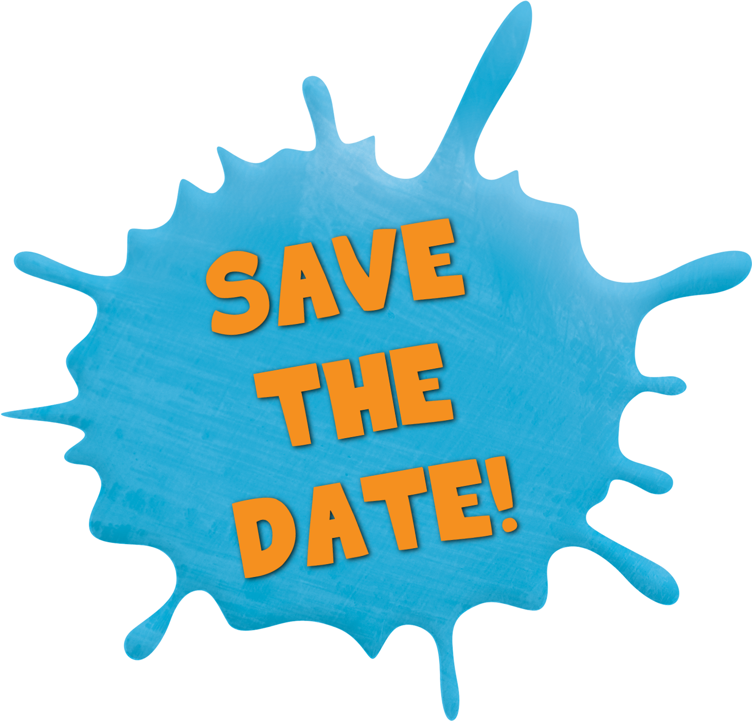 Save The Date_ Paint Splash Announcement PNG