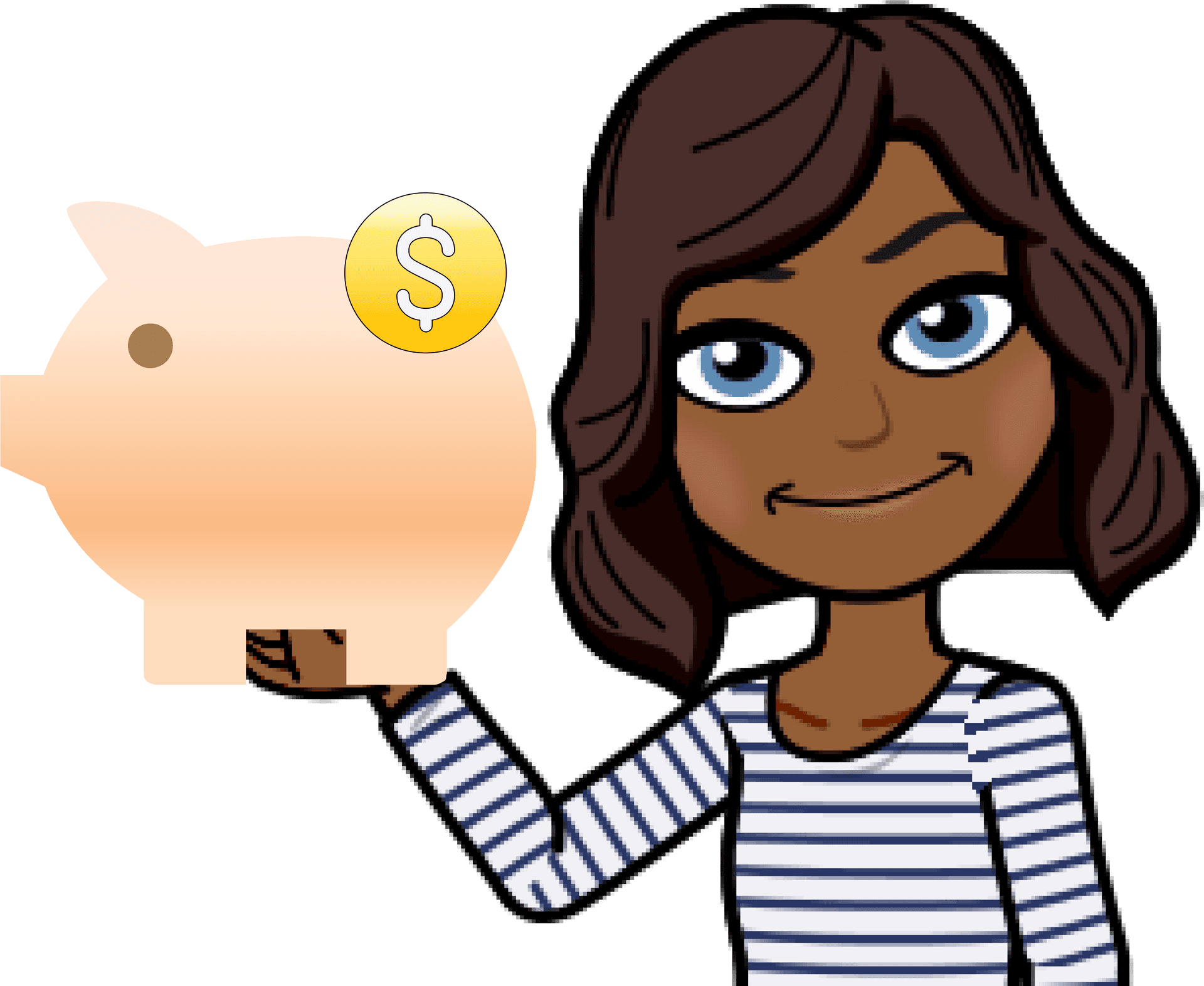 Saving Money Concept Cartoon PNG