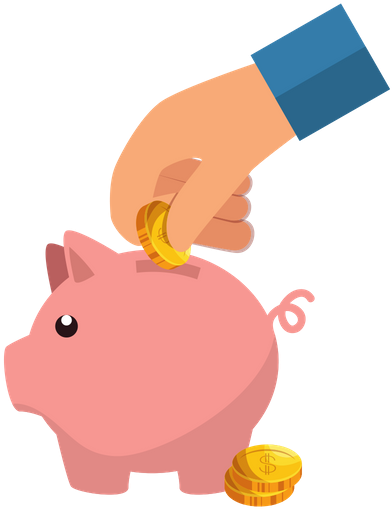 Saving Money Piggy Bank PNG