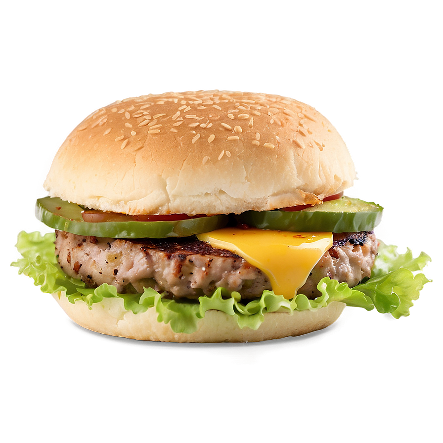 Savory Breakfast Burger Treat Png Qba PNG