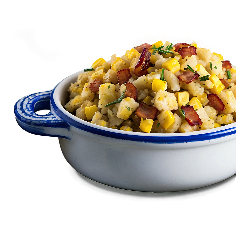 Savory Corn And Bacon Stuffing Png Wyk PNG