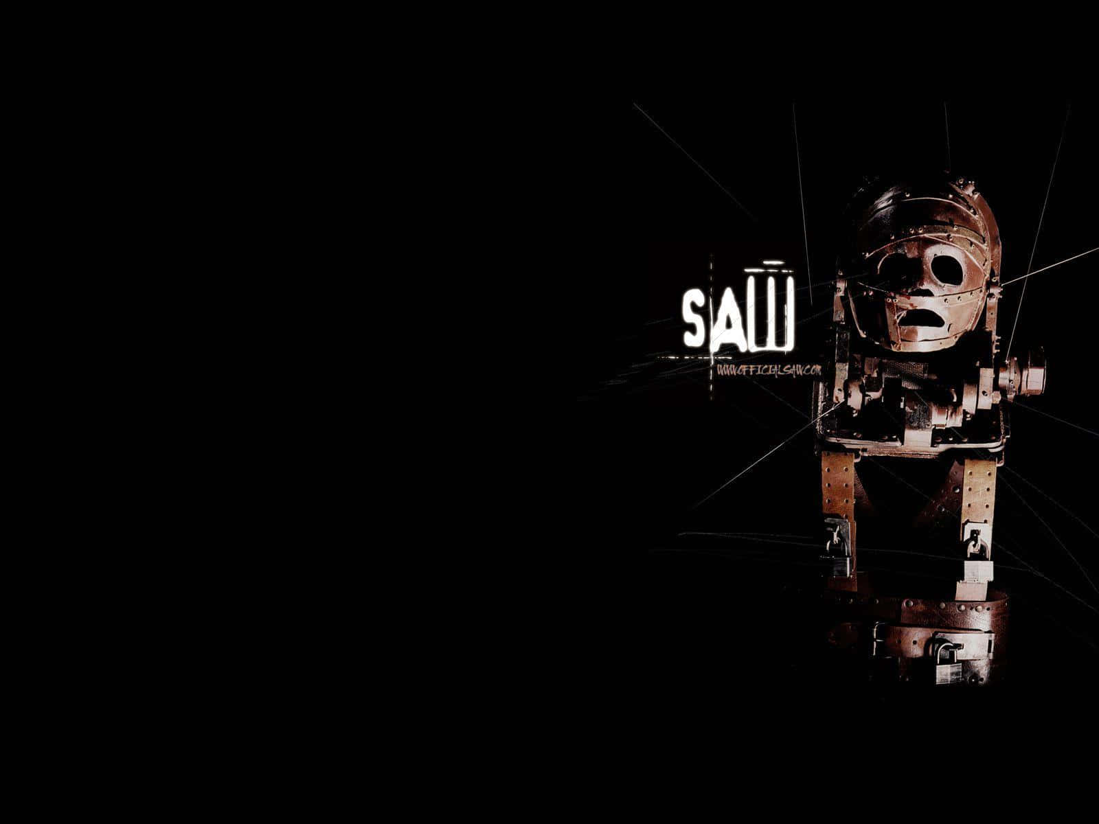 The Movie Saw Is Shown On A Black Background Wallpaper