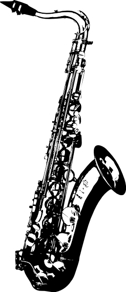 Saxophone Silhouette Art PNG