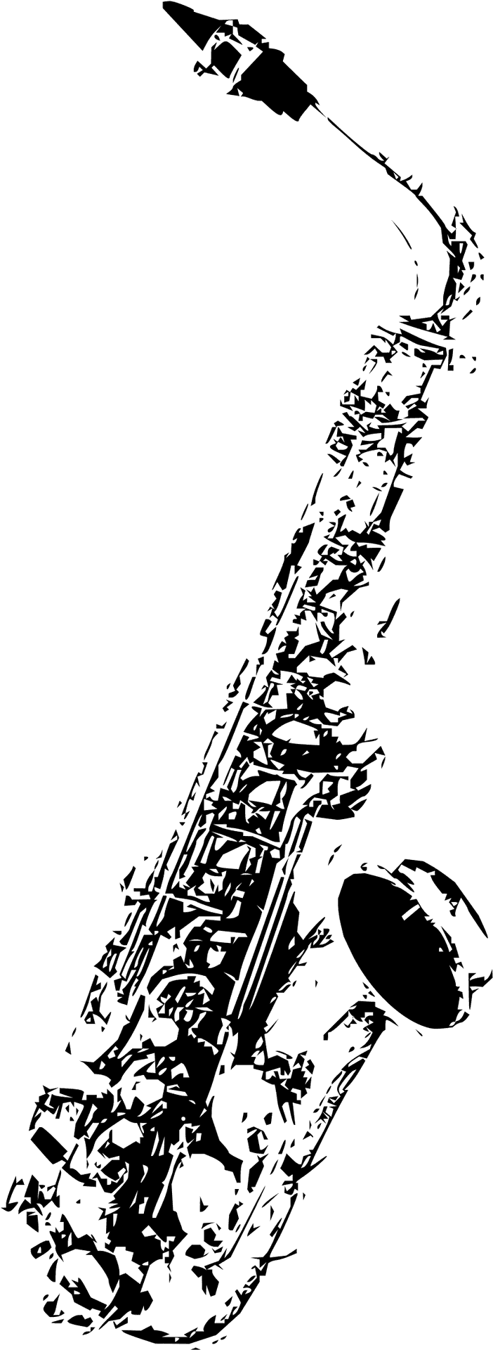 Saxophone Silhouette Art PNG