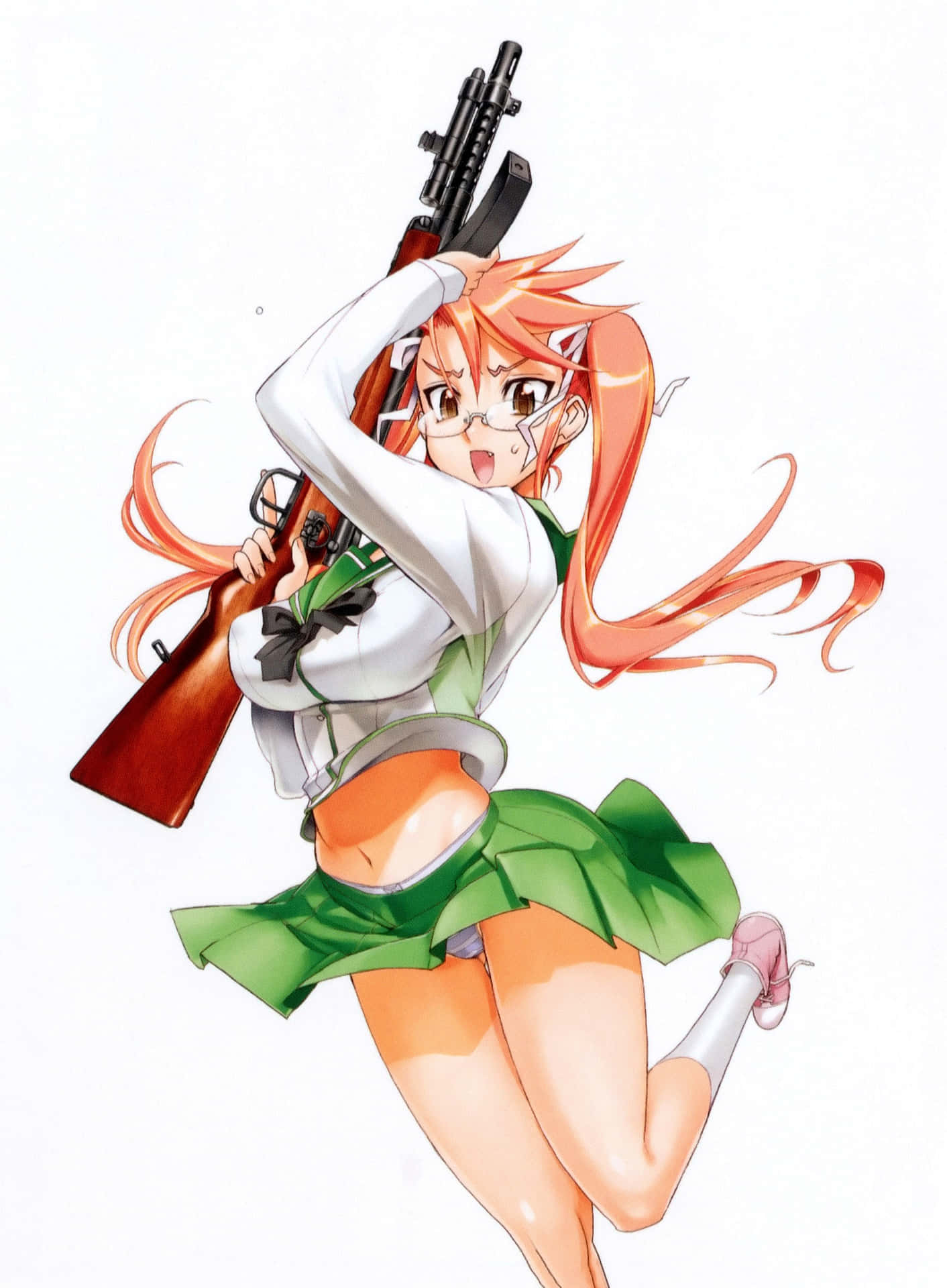 Saya Takagi, The Sharp Shooter From High School Of The Dead Wallpaper