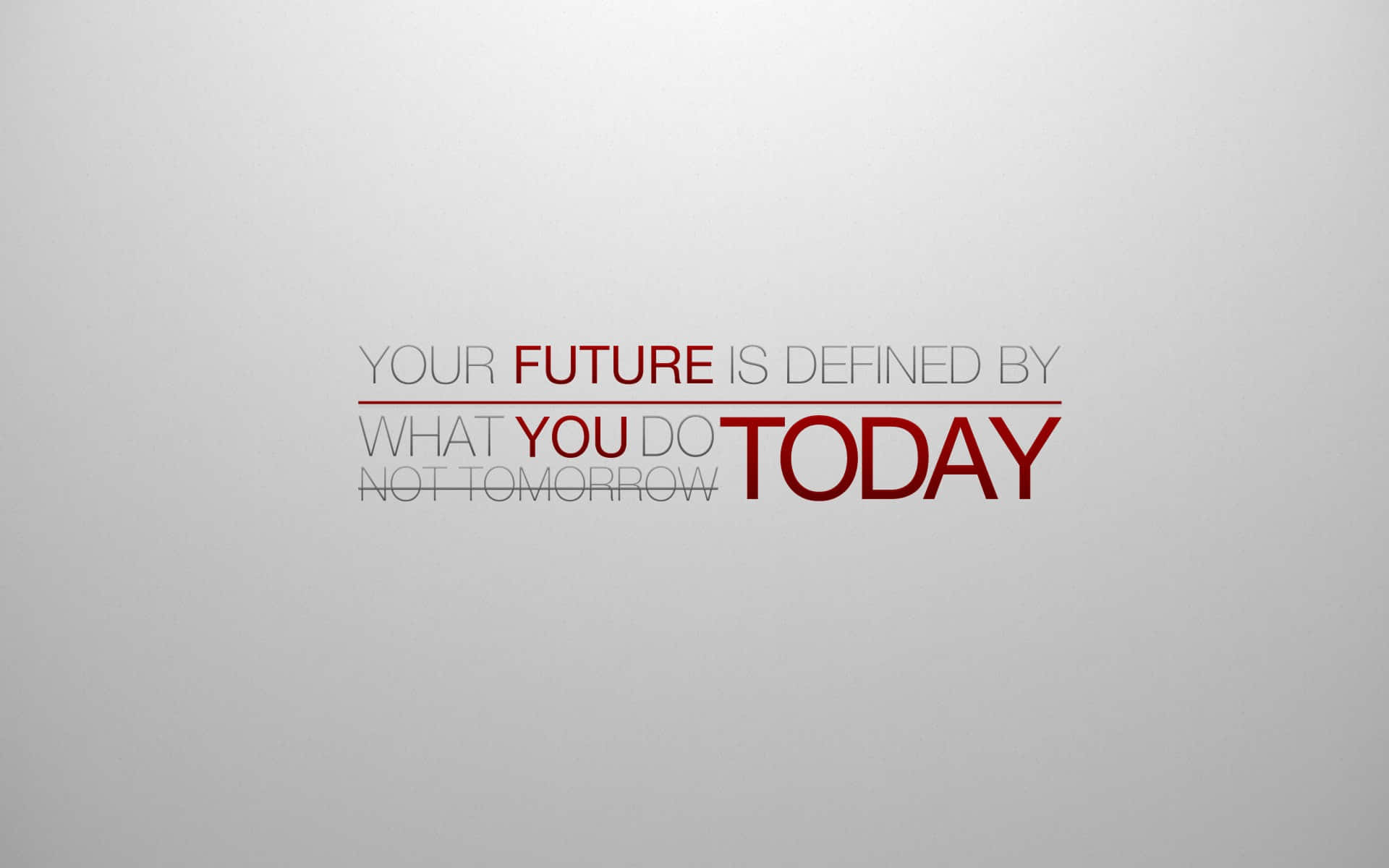 Din fremtid bestemmes af, hvad du gør i dag. Wallpaper