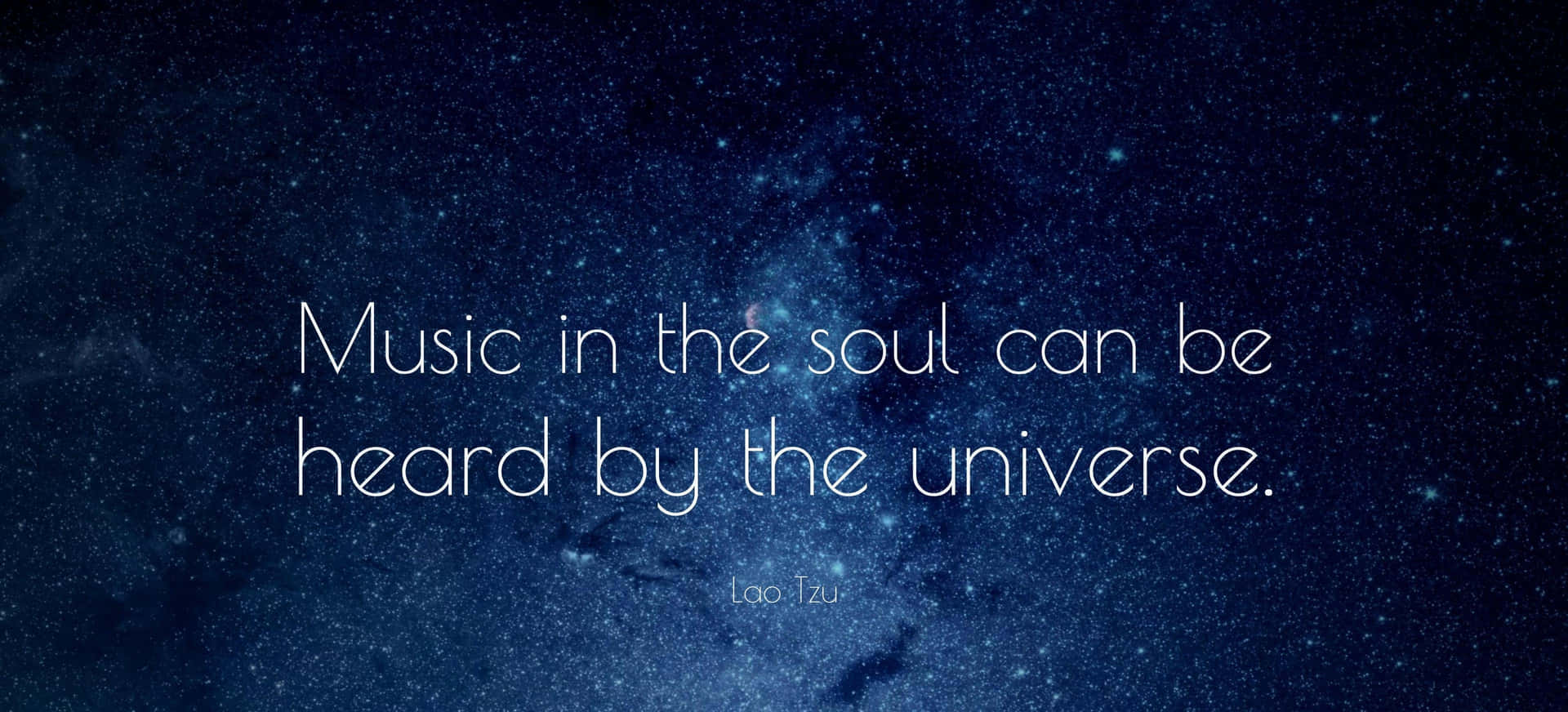 Musik i sjælen kan høres af universet. Wallpaper
