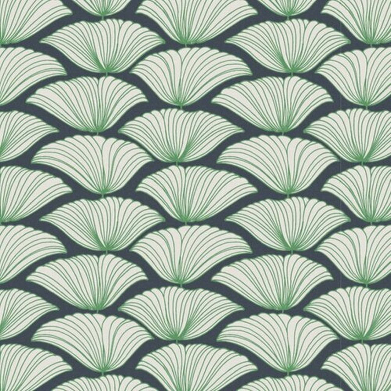 Scallops Design In Pastel Green Wallpaper