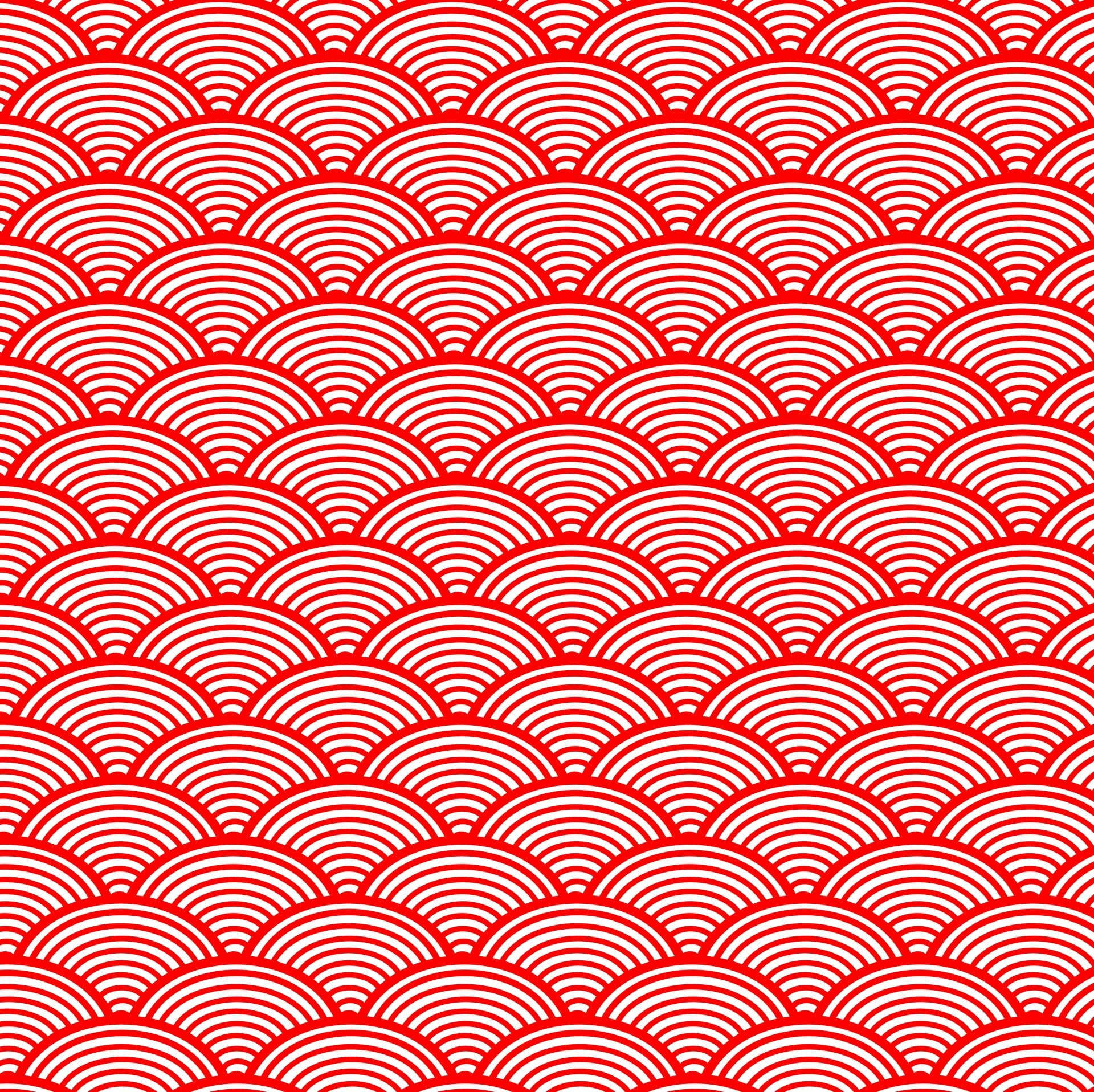 Scallops Pattern Red Aesthetic Wallpaper