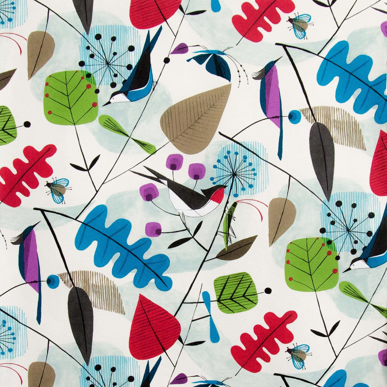 Scandinavian Style Fabric Pattern Wallpaper