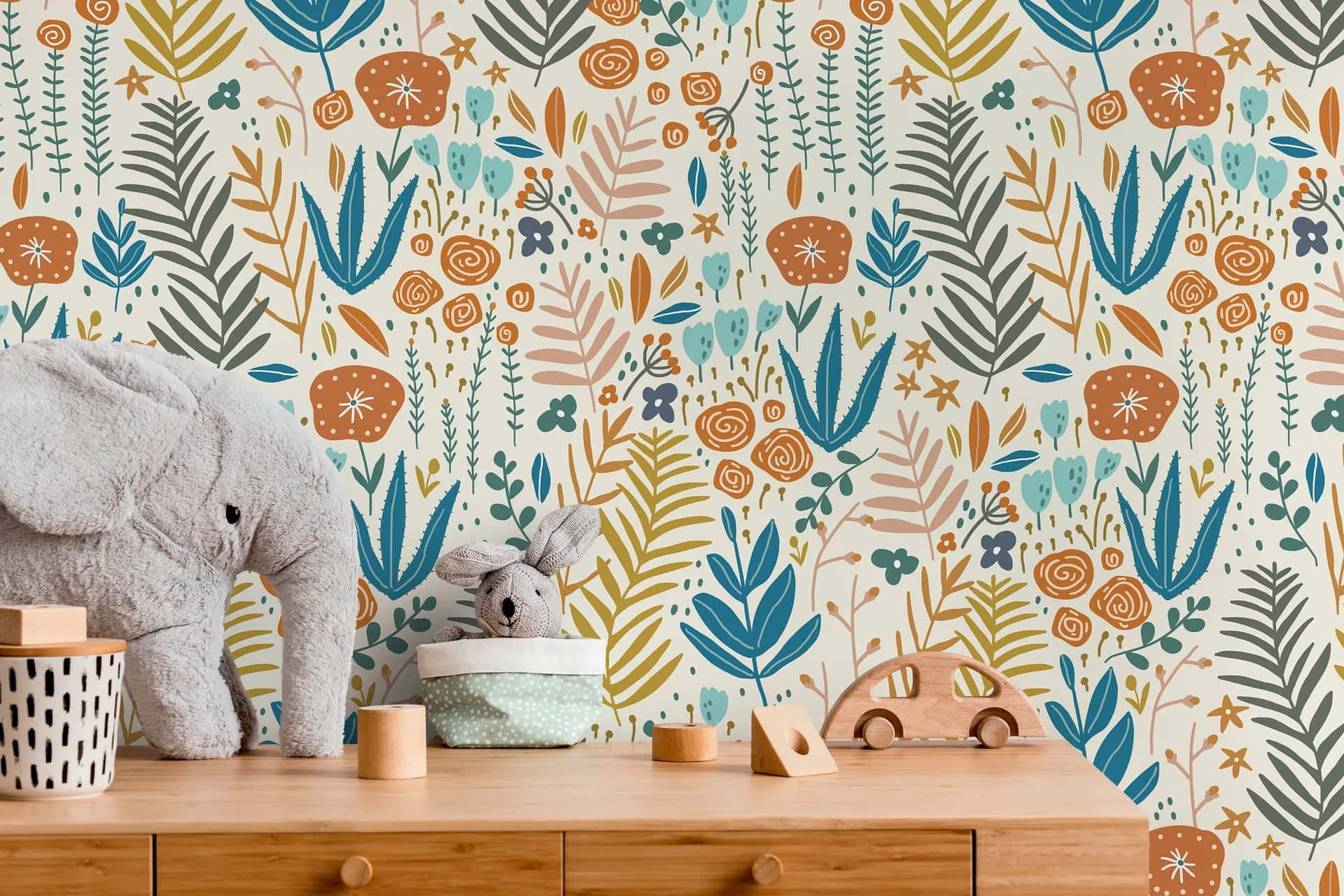 Scandinavian Style Nursery Decor Wallpaper