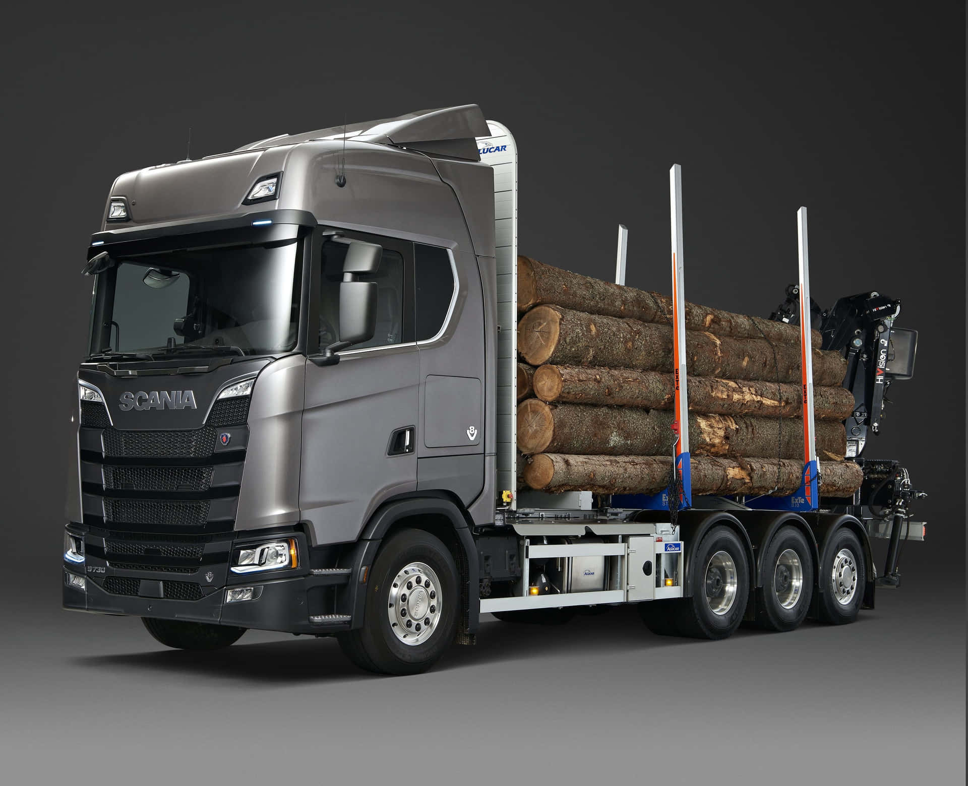 Scania Log Transport Truck Wallpaper