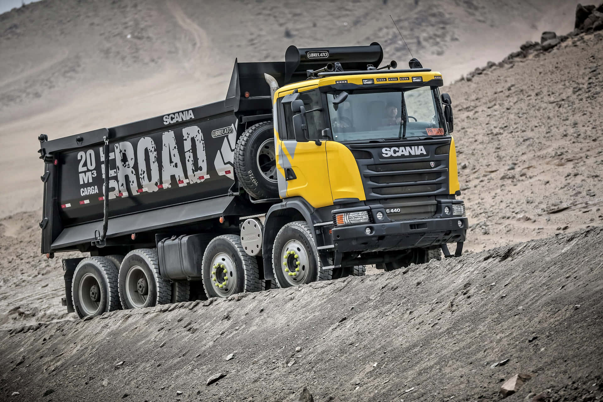 Download Scania Off Road Dump Truck Wallpaper | Wallpapers.com