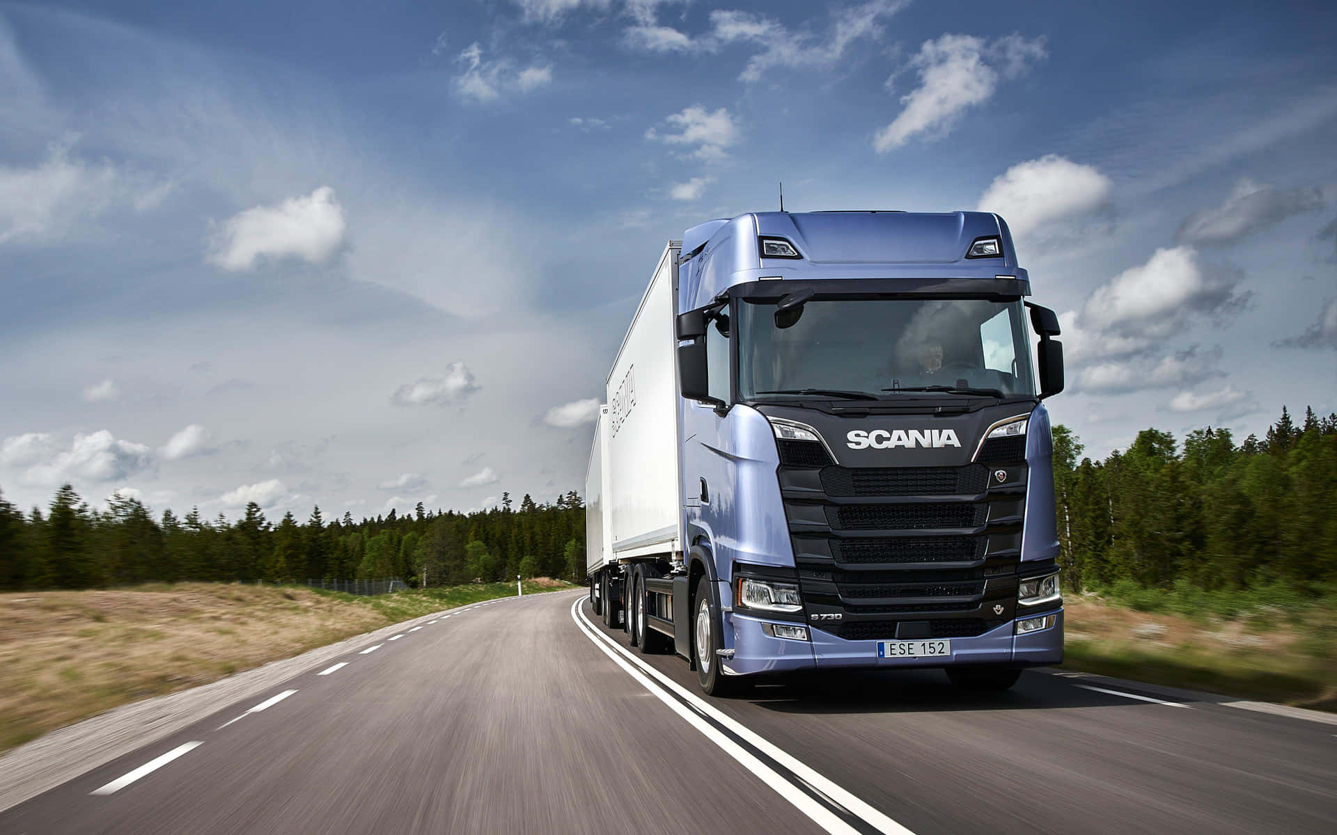 Scania Truck On Highway.jpg Wallpaper