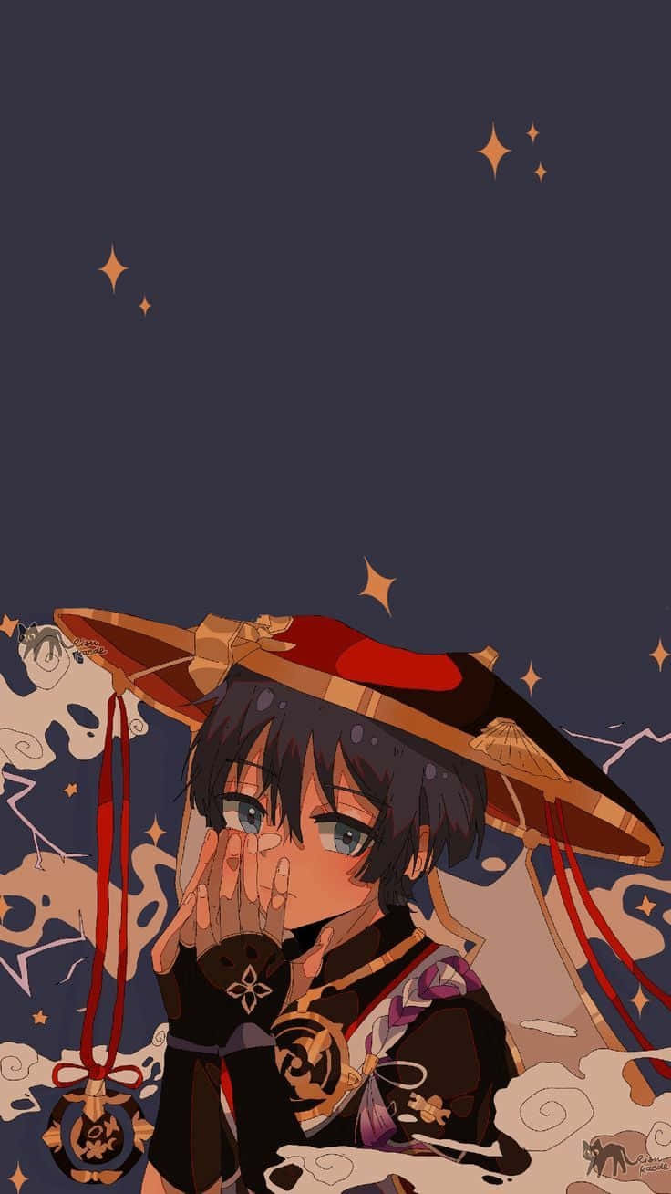 A Girl In A Hat With A Hat On Her Head Wallpaper